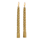 Набор свечей витых Sima-Land, 2 шт., 1,5×15 см, золотистые