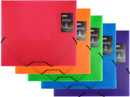 Папка-короб пластиковая на резинке Colourplay Lights, толщина пластика 0,6 мм, ассорти