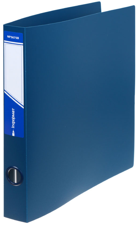 Папка пластиковая на 4-х кольцах inФормат, толщина пластика 0,7 мм, синяя Папка пластиковая на 4-х кольцах inФормат, толщина пластика 0,7 мм, синяя