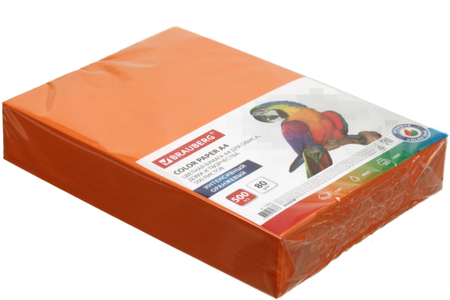 Бумага офисная цветная Brauberg Standard Intensive, А4 (210*297 мм), 80 г/м2, 500 л., оранжевая