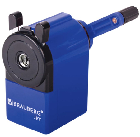 Точилка механическая Brauberg Jet, 1 отверстие, синяя Точилка механическая Brauberg Jet, 1 отверстие, синяя