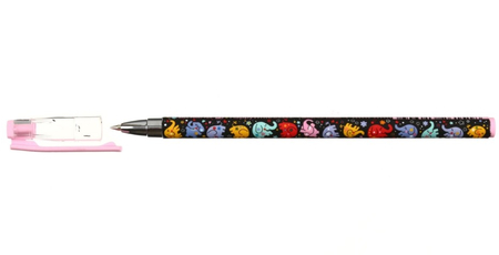 Ручка шариковая детская «Разноцветные слоники», стержень синий