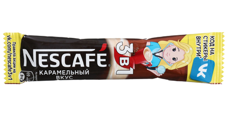 Кофе растворимый Nescafe 3в1, 16 г, «Карамельный», в стике