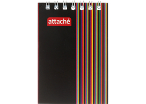 Блокнот на гребне Attache (А7), 70×100 мм, 40 л., клетка Блокнот на гребне Attache (А7), 70×100 мм, 40 л., клетка