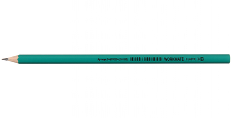 Карандаш чернографитный Workmate E-Lastic, твердость грифеля ТМ, корпус зеленый Карандаш чернографитный Workmate E-Lastic, твердость грифеля ТМ, корпус зеленый