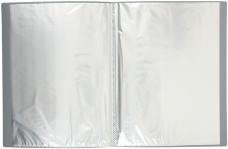 Папка пластиковая на 20 файлов «Стамм», толщина пластика 0,5 мм, серая