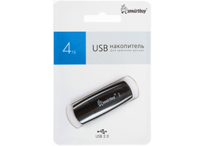 Флеш-накопитель SmartBuy Scout (2.0), 4 Gb, корпус черный