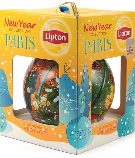 Чай Lipton «Новогодний шар», 50 г, Mild Ceylon Festival, черный чай