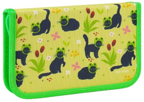 Пенал однокамерный Prof-Press, 190×115 мм, «Кот в забавной шапке»