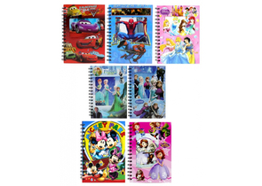 Книжка записная детская на гребне (А5), 150×210 мм, 60 л., линия, ассорти