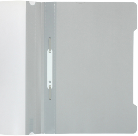 Папка-скоросшиватель пластиковая А4 «Бюрократ Люкс», толщина пластика 0,18 мм, серая