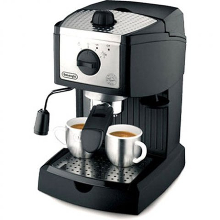 Кофеварка-эспрессо DeLonghi EC155, корпус нержавеющая сталь и пластик, черно-серебристая