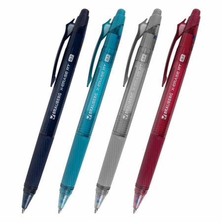 Ручка гелевая автоматическая Brauberg X-Erase RT Morandi Color «Пиши-Стирай», корпус ассорти, стержень синий