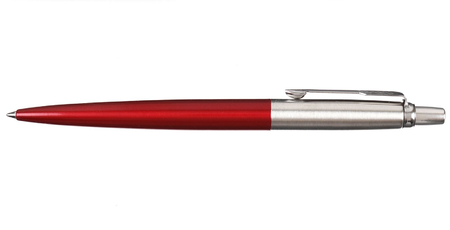 Ручка подарочная гелевая Parker Jotter Kensington Red CT, корпус красный с серебристым 