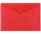Папка-конверт пластиковая на кнопке «Бюрократ» Economy А4+, толщина пластика 0,10 мм, красная