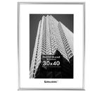 Фоторамка пластиковая Brauberg Original, 30×40 см, серебристая