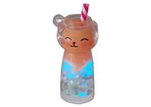 Подвеска для творчества акриловая Art-Uzor, 3,4×1,8×1,8 см, «Коктейль. Персик-кошка» (светится в темноте)