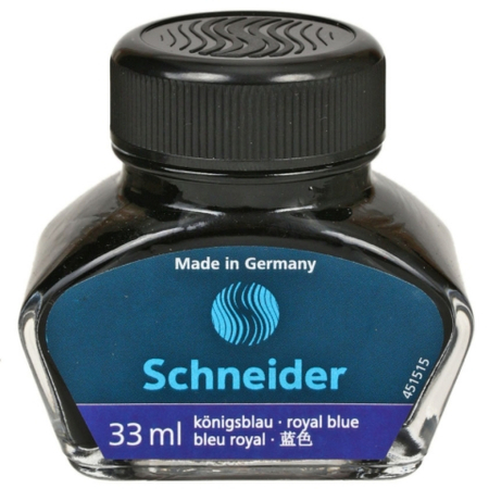 Чернила для перьевых ручек Schneider, 33 мл, синие