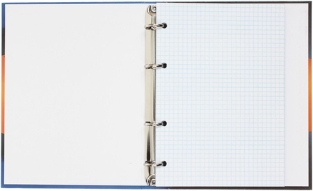 Тетрадь общая А5, 80 л. на кольцах Prof-Press, 165*215 мм, клетка, «Круги на воде»