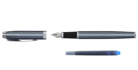 Ручка подарочная перьевая Parker IM Core F321 Light Blue Grey CT, корпус серо-голубой 