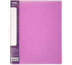 Папка пластиковая на 4-х кольцах «Стамм. Кристалл», толщина пластика 0,7 мм, фиолетовая