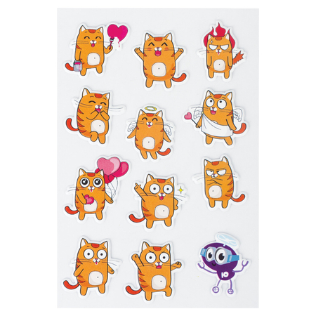 Наклейки мягкие «Юнландия», 10*15 см, «Рыжий кот» Наклейки мягкие «Юнландия», 10*15 см, «Рыжий кот»