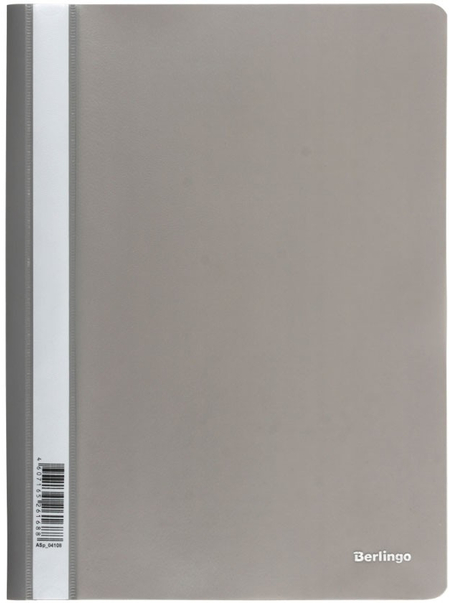Папка-скоросшиватель пластиковая А4 Berlingo, толщина пластика 0,18 мм, серая Папка-скоросшиватель пластиковая А4 Berlingo, толщина пластика 0,18 мм, серая