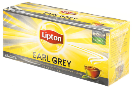 Чай Lipton , 50 г, 25 пакетиков, Earl Grey Tea, черный