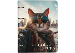 Тетрадь общая А5, 100 л. на кольцах Meshu, 160×215 мм, Cat And The City