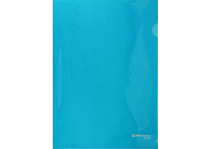 Папка-уголок пластиковая Brauberg Super А4+, толщина пластика 0,18 мм, синяя