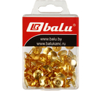 Кнопки Balu, диаметр 10 мм, 50 шт., золотистые