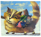 Картина «Возвращение с ярмарки-1» (Стратович В.В.), 40×35 см, холст, масло