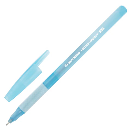 Ручка шариковая одноразовая Brauberg i-Stick Point , корпус голубой, стержень синий Ручка шариковая одноразовая Brauberg i-Stick Point , корпус голубой, стержень синий