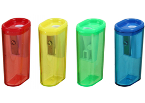 Точилка пластиковая Workmate, 1 отверстие, с контейнером, ассорти Точилка пластиковая Workmate, 1 отверстие, с контейнером, ассорти