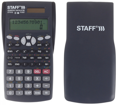 Калькулятор научный 10+2 разрядов Staff SFT-810, черный
