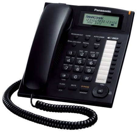 Телефон KX-TS2388RU Panasonic, черный Телефон KX-TS2388RU Panasonic, черный