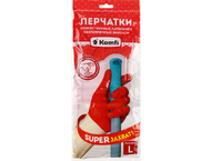 Перчатки латексные хозяйственные сверхпрочные Komfi «Биколор» Перчатки латексные хозяйственные сверхпрочные Komfi «Биколор»