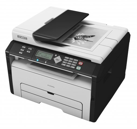 МФУ Ricoh SP 202SN, A4, лазерная черно-белая печать 1200x600 dpi, сканер 600x600 dpi, дисплей, черно-серый