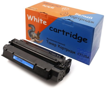 Тонер-картридж White Cartridge C7115A, черный, ресурс 2500 страниц