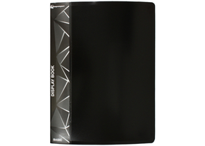 Папка пластиковая на 40 файлов «Бюрократ», толщина пластика 0,65 мм, черная