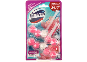 Блок для унитаза в пластиковом подвесе Domestos Power5, 2×55 г, «Ледяная магнолия»