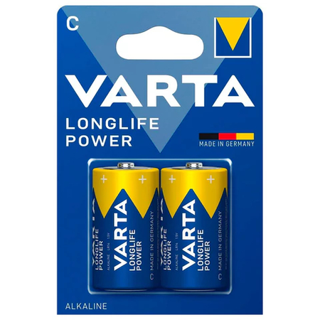 Батарейки щелочные Varta Longlife Power, C, R14, 1.5V, 2 шт. Батарейки щелочные Varta Longlife Power, C, R14, 1.5V, 2 шт.