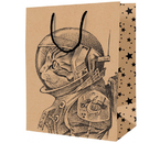 Пакет подарочный крафт ArtSpace, 26×32×12 см, Space Cat