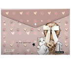 Папка-конверт пластиковая на кнопке ErichKrause А4+ (с рисунком), толщина пластика 0,16 мм, Lovely Friends Папка-конверт пластиковая на кнопке ErichKrause А4+ (с рисунком), толщина пластика 0,16 мм, Lovely Friends