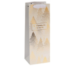 Пакет подарочный для бутылки «Сима-Ленд», 13×35×10 см, «Золотой. С Новым годом»