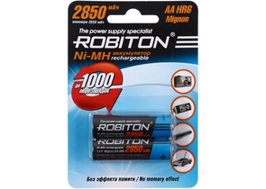 Аккумулятор Robiton, AА, HR6, 1.2V, 2850 mAh (2 шт. в упаковке)