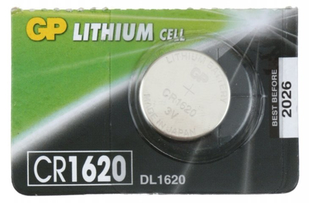 Батарейка литиевая дисковая GP Lithium, CR1620, 3V