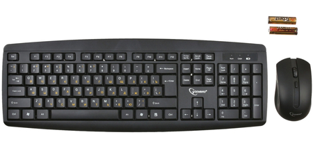 Клавиатура и мышь Gembird KBS-8000, беспроводные, черные Клавиатура и мышь Gembird KBS-8000, беспроводные, черные