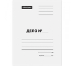 Обложка картонная «Дело» (без металлического скоросшивателя) OfficeSpace, А4, ширина корешка 20 мм, плотность 300 г/м², немелованная, белая