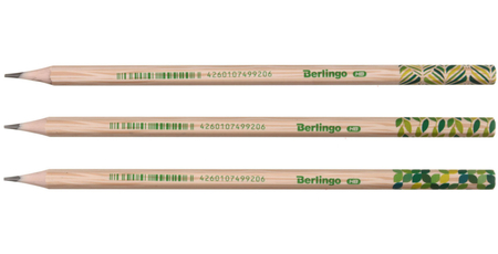 Карандаш чернографитный Berlingo, твердость грифеля ТМ, Green Series, ассорти Карандаш чернографитный Berlingo, твердость грифеля ТМ, Green Series, ассорти